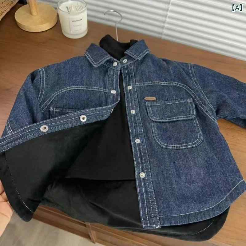シャツ キッズ 女の子 裏起毛 デニム ジャケット アウター 厚手 あったか 上着 ベビー 保温 防寒 かわいい 秋冬