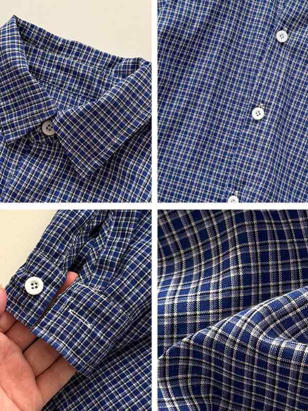 シャツ キッズ 子供 格子柄 コットン 春秋 男の子 ボーイズ ネルシャツ カジュアル 普段使い・性別: 男女兼用・対象年齢: 中小 बच्चों (3~8歳, 100~140cm)・実写有無: 実写.モデルなし・スタイル: 韓国版・襟の形: 襟付き・生地加工: 柔らかい加工・袖丈: 長袖・柄: 格子柄・要素: 格子柄・生地名称: 綿・主な生地の成分: 綿・主な生地の情報を削除してください。→ 成分含有量: ・レベル: B類・色: ブルー・対応身長: 90cm, 100cm, 110cm, 120cm, 130cm, 140cm・製品カテゴリ: 子供用シャツ