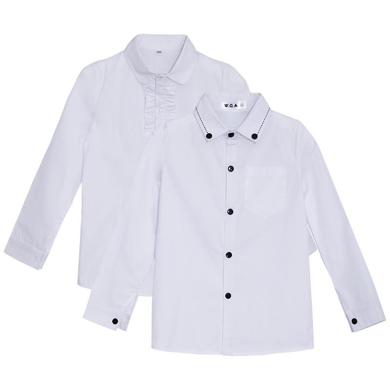 シャツ キッズ 子供 男の子 長袖 白 白シャツ ブラウス フォーマル 発表会 演奏会 小学生 制服 通学着