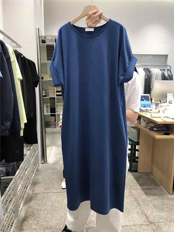 ワンピース レディース 半袖 膝丈 コットン ゆ...の商品画像