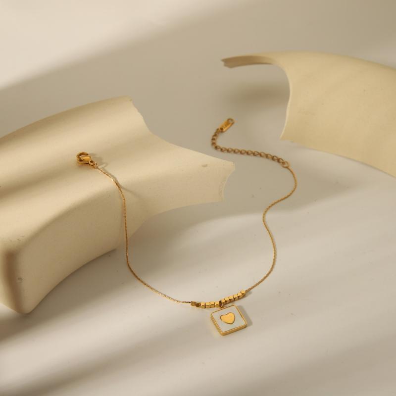 アンクレット レディース 女性用 18金 真鍮 ステンレス シェル スクエア ハート 日常使い