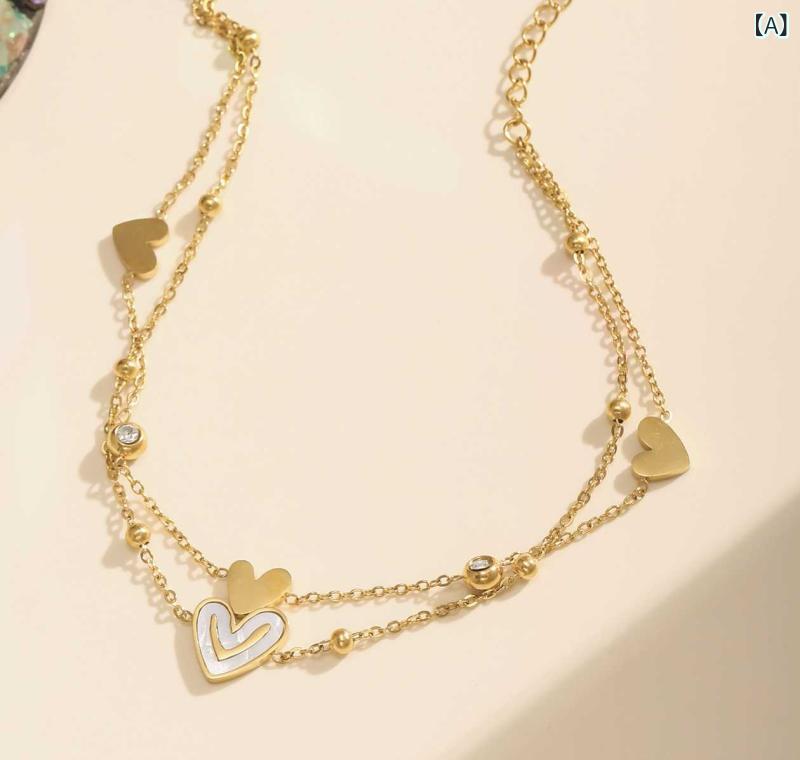 アンクレット レディース ファッション ゴールド シルバー シェル ハート モチーフ リバーシブル ストーン かわいい おしゃれ