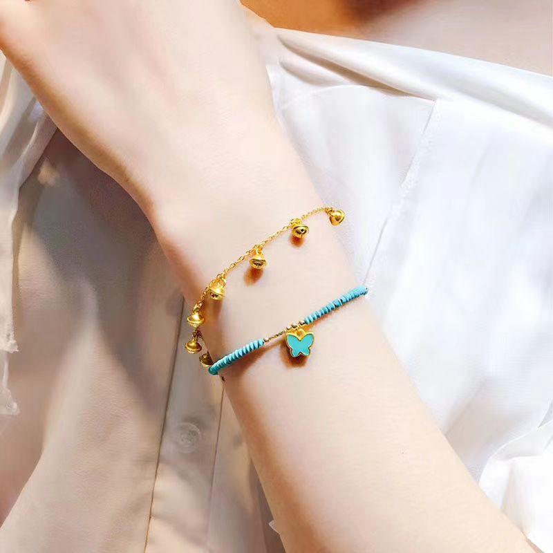 アンクレット レディース ゴールド ファッション 調節可能 春夏 清涼 清楚 華奢見え