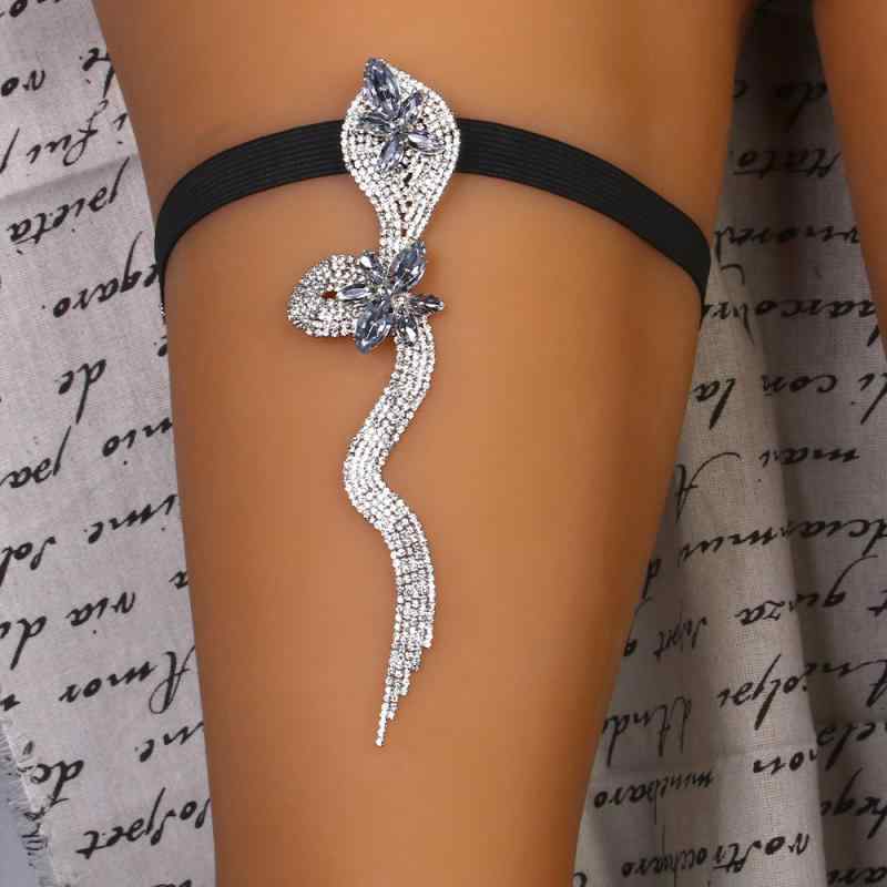 レッグチェーン レディース ラインストーン 太ももチェーン 個性的 水着 ビーチ アクセサリー