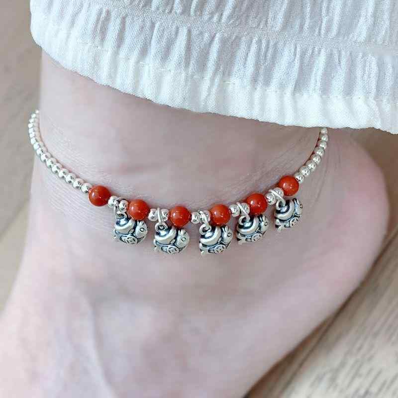 アクセサリー レディース 幸運モチーフ アンクレット レトロ エスニック 本命年 ラッキーアイテム フットチェーン 上品 元宝 フィッシュ 魚