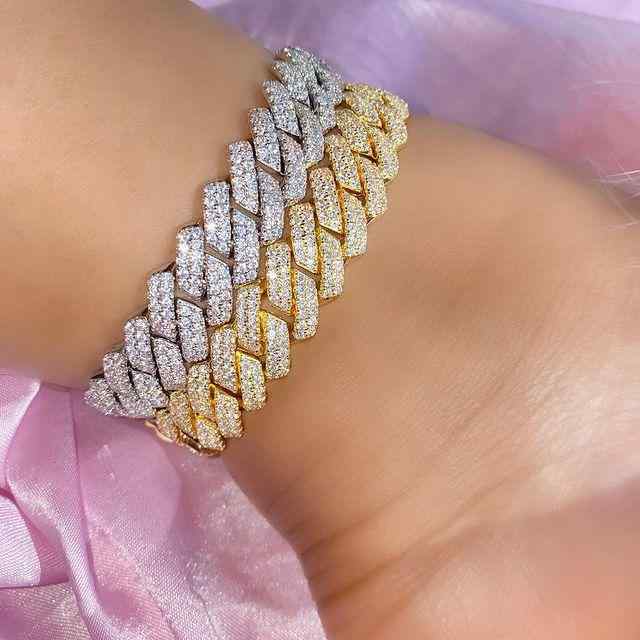 アンクレット レディース パンク ヒップホップ シングル 誇張 レトロ ジルコニア キューバリンク チェーン 欧米風 アクセサリー