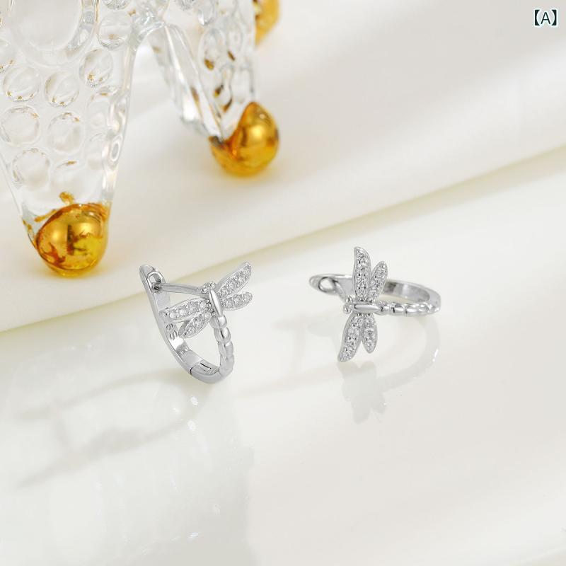 イヤリング レディース シルバー925 蜻蛉 トンボ アレルギー対応 小さめ 小ぶり シルバー 銀 おしゃれ かわいい 大人 可愛い アクセサリー