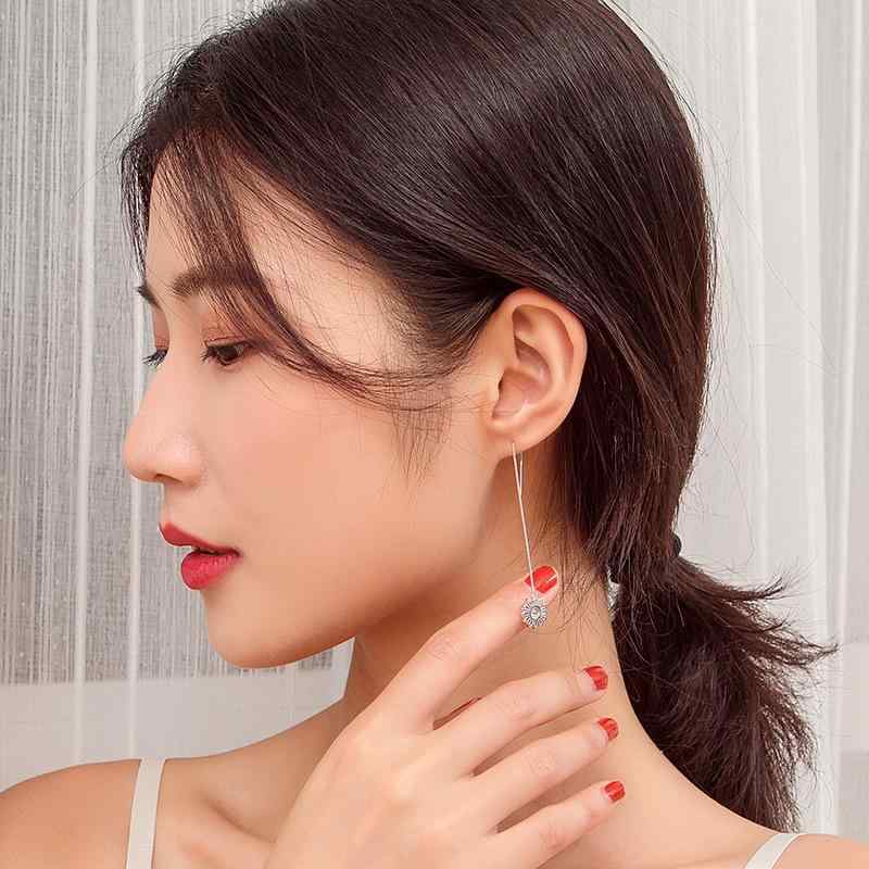 ピアス レディース シルバー925 ジルコニア 雪の結晶 タッセル 韓国風 ファッション かわいい エレガント 百搭 女性用 イヤリング アクセサリー