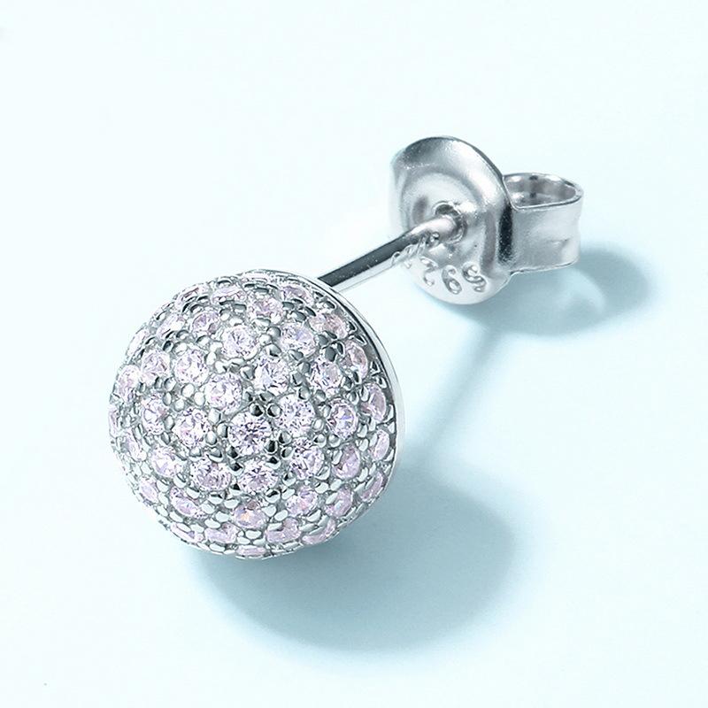 ピアス レディース S925 シルバー ジルコニア ラウンド 春夏 イヤリング 超キラキラ かわいい トレンド・素材: ジルコニア・処理方法: 象嵌・造型: 幾何学型・カラー: 厚銀、白金・純度: 925シルバー・流行要素: 円形・スタイル...