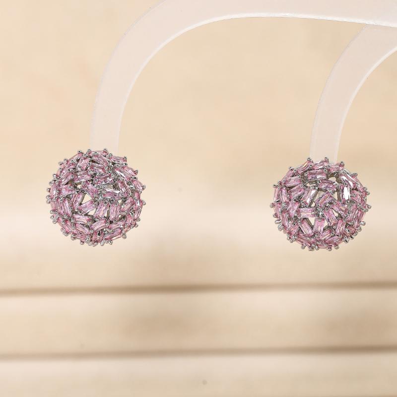 ピアス レディース 球体 ジルコニア 満載 イヤリング 高級感 個性的 おしゃれ アクセサリー 秋冬