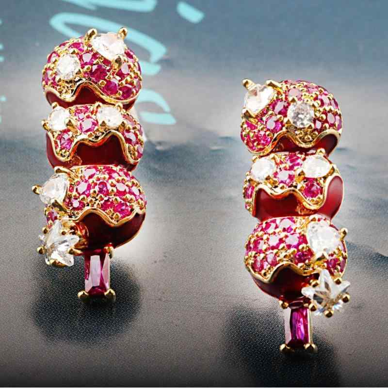 ピアス レディース かわいい デザイン 氷砂糖 フルーツモチーフ ジルコニア シルバー925 アレルギー対..