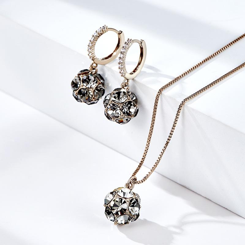 Rhinestone - イヤリング レディース バロック風 合成水晶 ファッション 気質 シンプル トレンド アクセサリー かわいい 電気メッキ加工