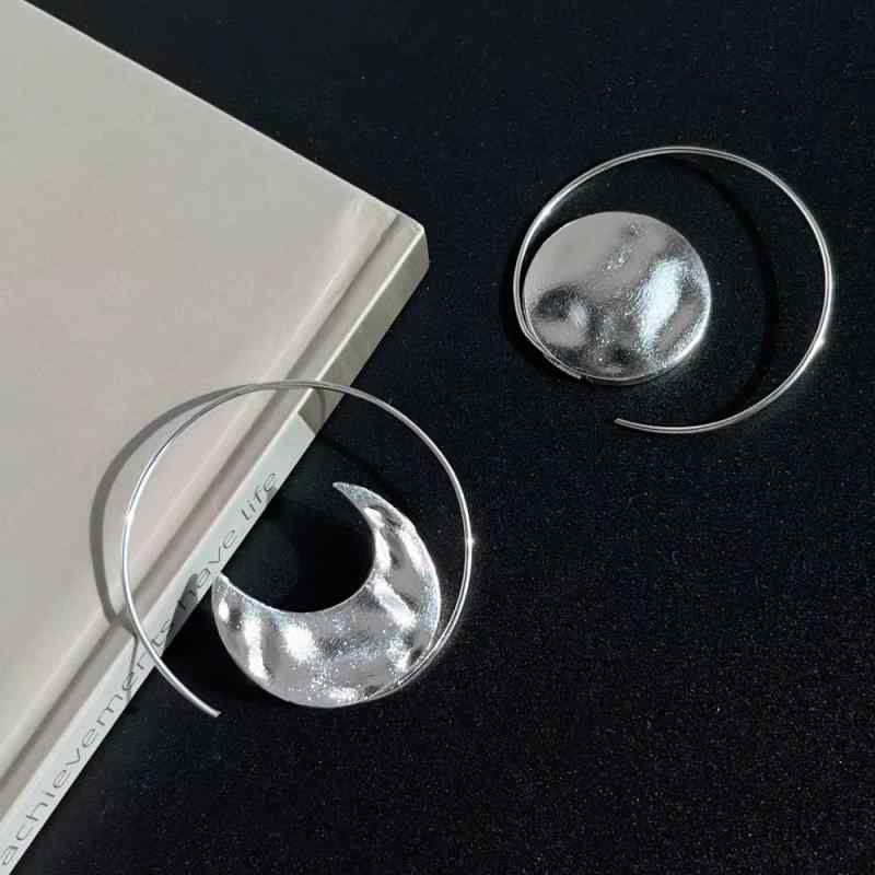 イヤリング レディース 女性用 アシンメトリー 個性的 高級感 シルバー925 電気メッキ加工 デイリーユ..