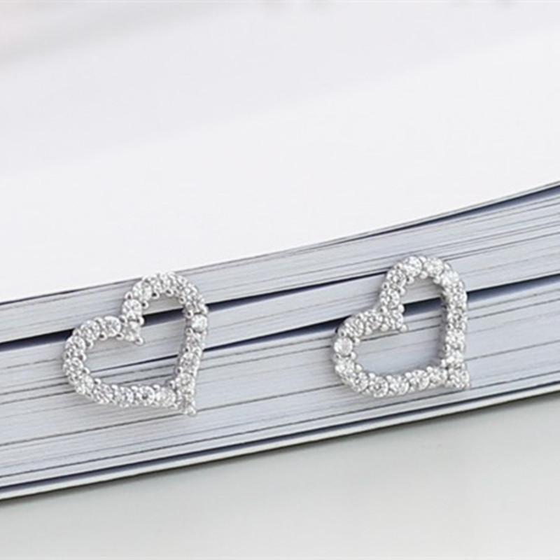 ピアス レディース S925 シルバー ハート 透かし 模様 かわいい 満天星 ジルコニア シルバー925 金属アレルギー対応 シルバーアクセサリー