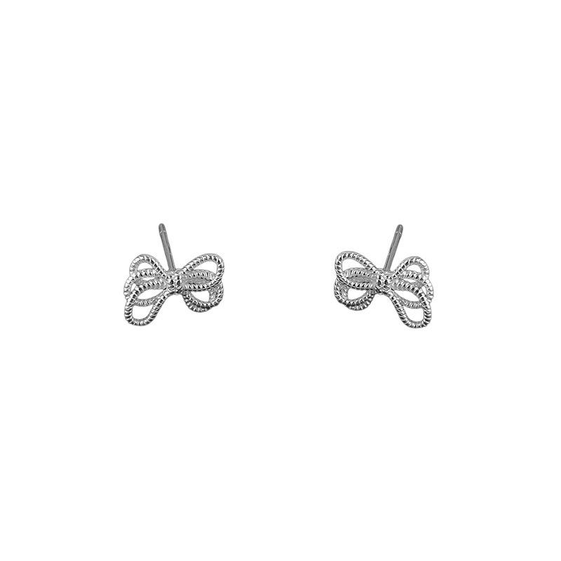 ピアス レディース シルバー925 バタフライ 蝶結び 普段使い オフィス 通勤 小さめ ミニ 上品 きれいめ 高見え 高見えアクセサリー