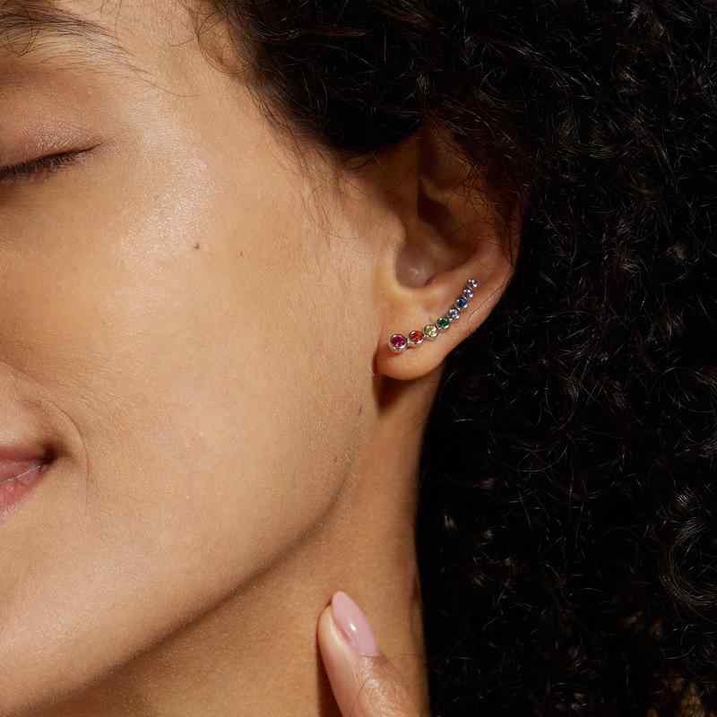 ピアス レディース S925 シルバー ジルコニア カラフル 電気メッキ加工 アクセサリー ファッション お..