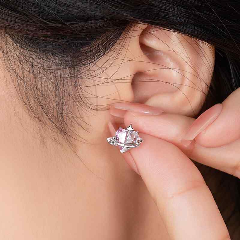 ピアス レディース シルバー925 星形 ジルコニア ハート かわいい デザイン インスタ風 アクセサリー