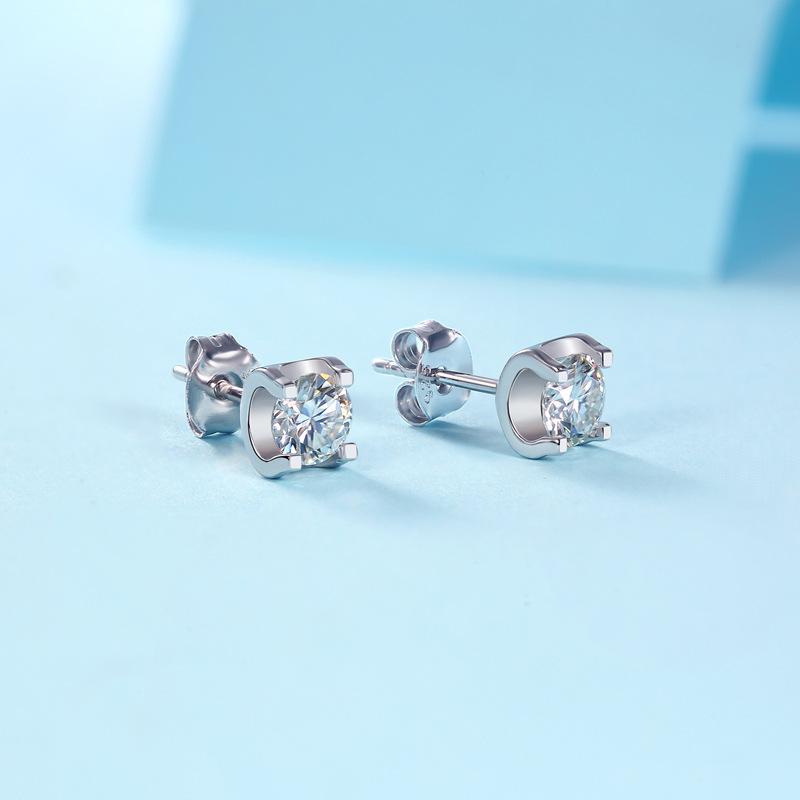 ピアス レディース シルバー925 モアサナイト シンプル ファッション 高見え スタッドピアス