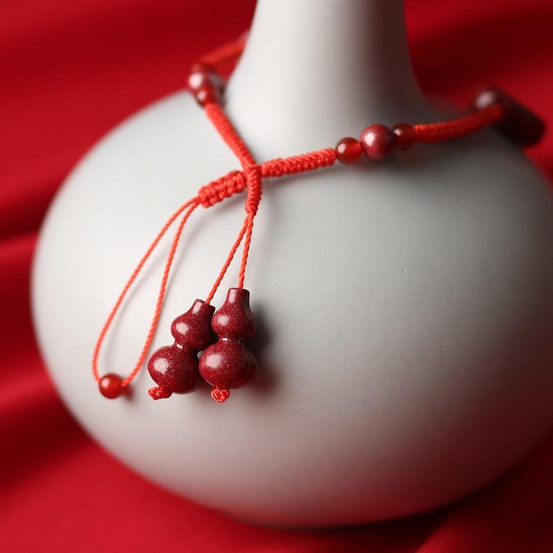 アンクレット レディース 赤紐 ねずみ うし 十二支 ラッキーアイテム パワーストーン 調節可能 かわいい お守り ペア プレゼント