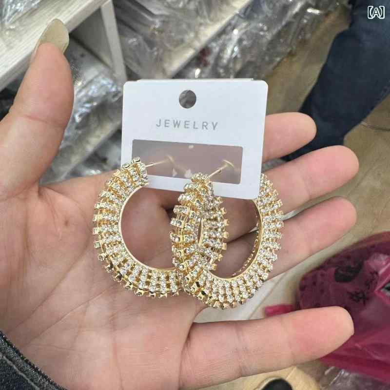 ピアス レディース 多層 サークル リング ファッション ジルコニア デザイン 電気メッキ加工 パーティー お洒落 かわいい 2