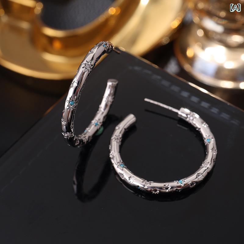 ピアス レディース サークル ジルコニア 小ぶり 電気メッキ加工 光沢感 イヤリング かわいい 小さめ シンプル デザイン 高級感 冷淡