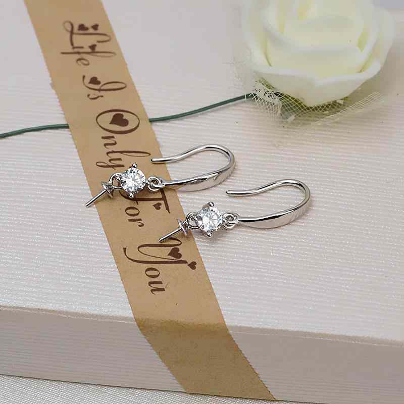 ピアス レディース S925 シルバー DIY パール イヤリング 女性 アクセサリー パーツ 空枠 ジルコニア