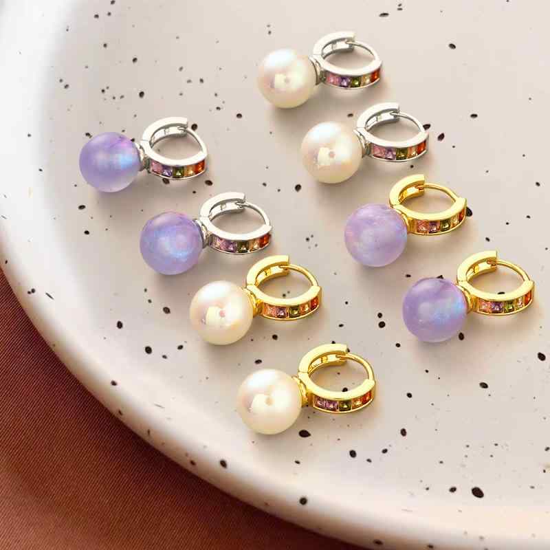 ピアス レディース 韓国風 軽 贅沢 高級感 通勤 百搭 ファッション パール ジルコニア イヤリング アクセサリー