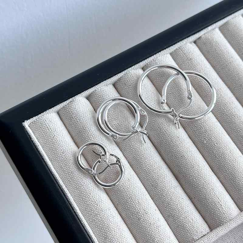 ピアス レディース シルバー925 サークル 小さめ ミニマル デザイン 高級感 気質 イヤリング フープピアス リングピアス カジュアル