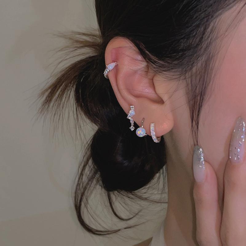 ピアス レディース シルバー925 オパール ドロップ 小ぶり かわいい 大人 個性的 水滴 イヤリング イヤ..