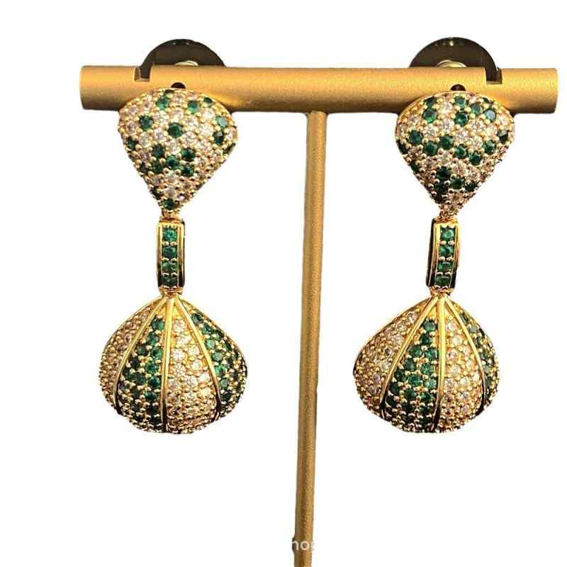 Demantoid - ピアス レディース 女性用 真鍮製 電気メッキ加工 ジルコニア キラキラ 輝き 大ぶり 高級感 パーティー