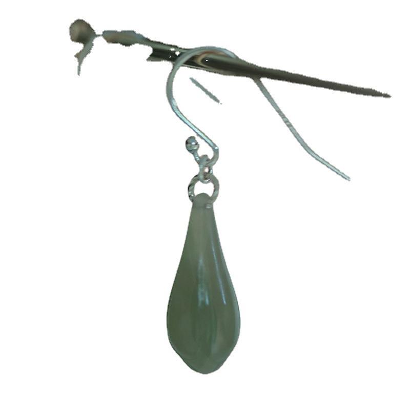 イヤリング レディース s925 シルバー 天然和田玉 ラン 蘭の花 レトロ 中国風 文芸 気質 手作り シルバー925 スタッド 金属アレルギー対応 上品 エレガント 高見え アクセサリー