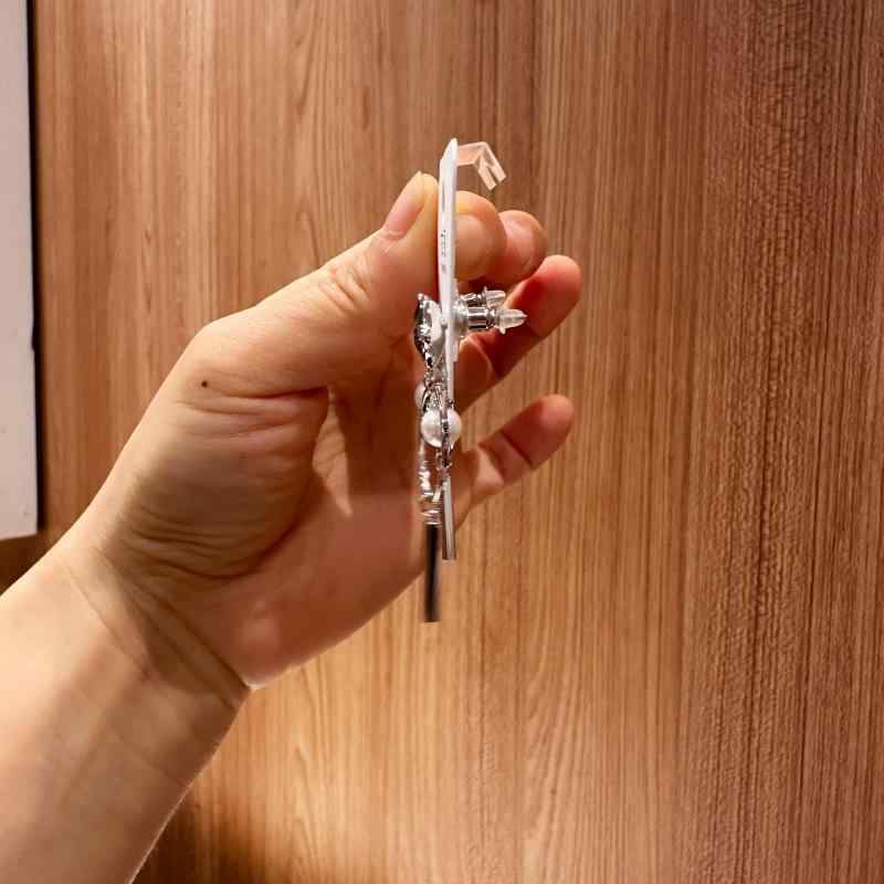 Rhodolite - イヤリング レディース 高見え デザイン ロング タッセル 不規則 アシンメトリー 小顔効果 アクセサリー