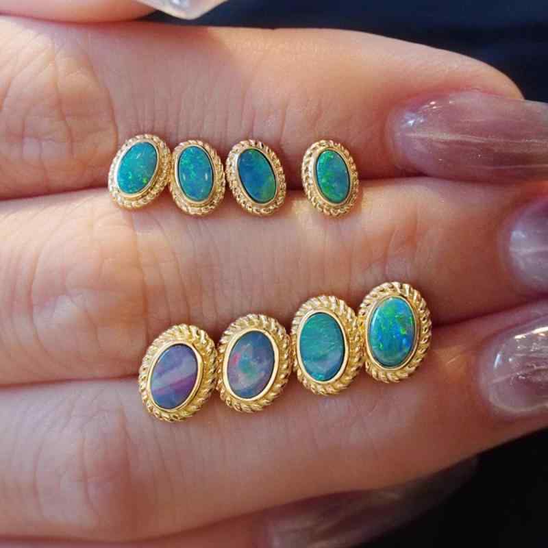 ピアス レディース s925 シルバー 天然オパール ヨーロッパ アクセサリー トレンド ファッション ラグジュアリー デザイン イヤリング ジュエリー