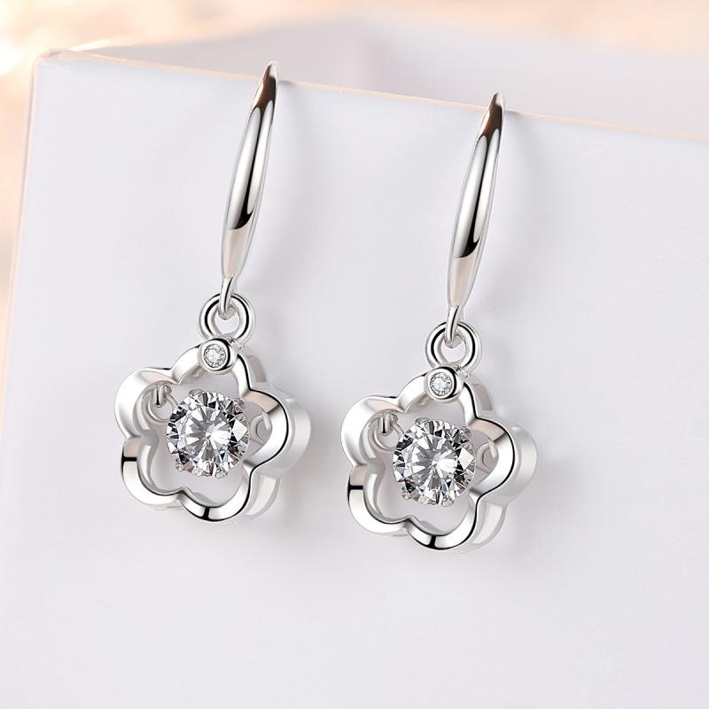 ピアス レディース シルバー925 揺れる ハート イヤリング かわいい おしゃれ 人気 アクセサリー