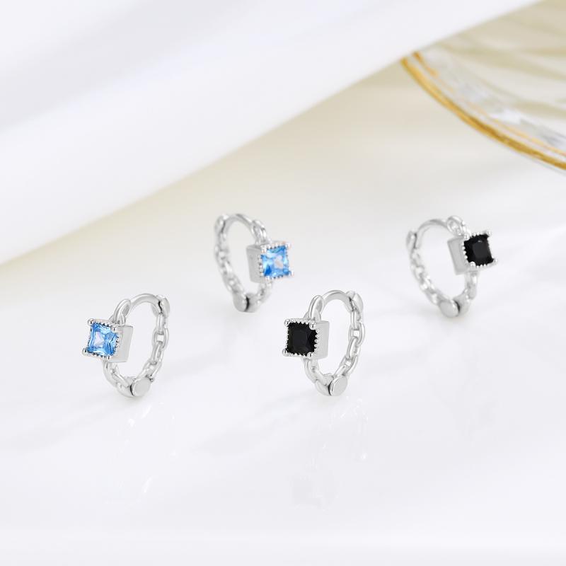 ピアス レディース s925 シルバー ジルコニア スクエア 四角形 イヤリング 小さめ シンプル アクセサリー 上品 エレガント 大人 かわいい おしゃれ