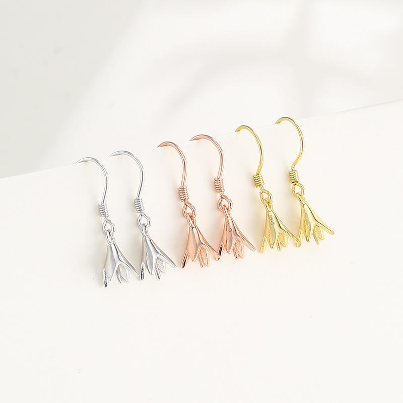 ピアス レディース S925 シルバー 和田玉 花柄 イヤリング 空枠 シルバーアクセサリー ファッション ジュエリー