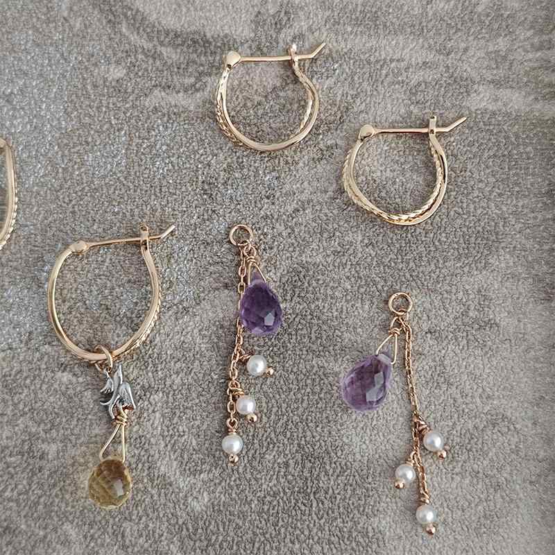 SWAROVSKI - ピアス レディース S925 シルバー 電気メッキ加工 ゴールド イヤリング レトロ 水紋 ひねり アレルギー対応 百搭 気質 かわいい プレゼント ギフト