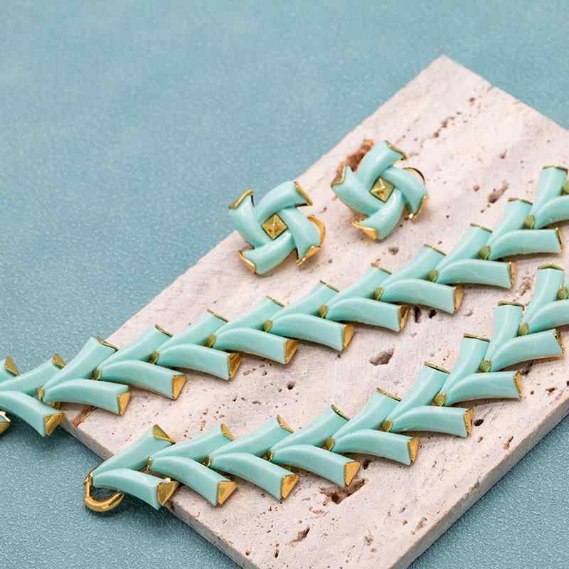 ネックレス ブレスレット イヤリング 耳クリップ レディース 銅製 魚骨形 孔雀色 エレガント 気質 秋冬