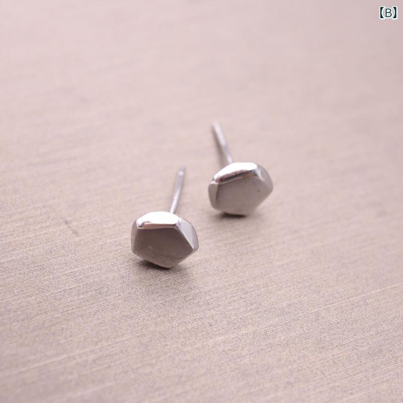 ピアス レディース シルバー925製 スター 星形 平面 幾何学 イヤリング シンプル 韓国ファッション