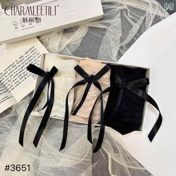 ショーツ レディース 女性用 美尻効果 通気性 レース シースルー ローライズ セクシー ランジェリー 3枚セット かわいい 響きにくい2