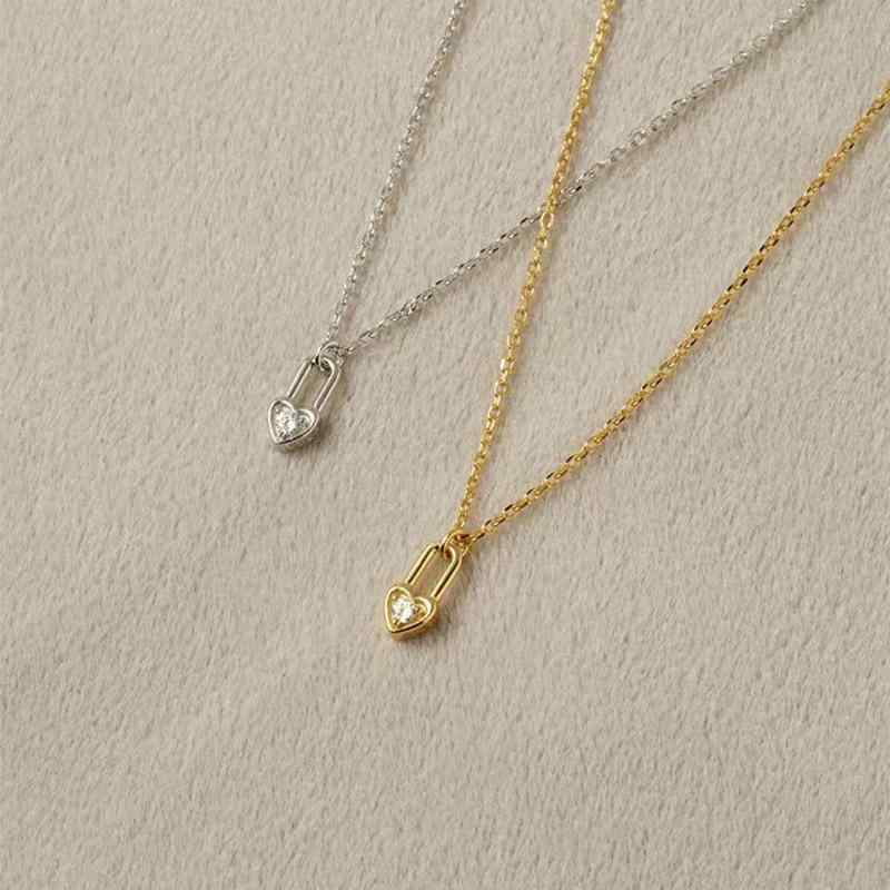 ネックレス レディース シルバー925 ハート ペンダント 鎖骨チェーン ファッション アクセサリー ジュエリー シンプル かわいい おしゃれ