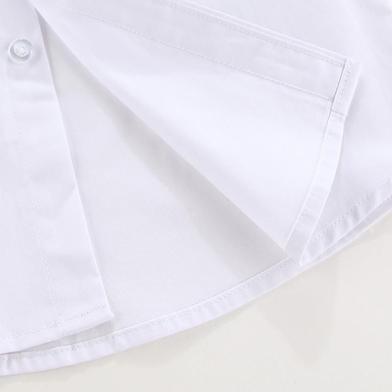 シャツ キッズ 半袖 綿 男児 女児 白シャツ ブラウス 小学生 中学生 発表会 演出服 トップス