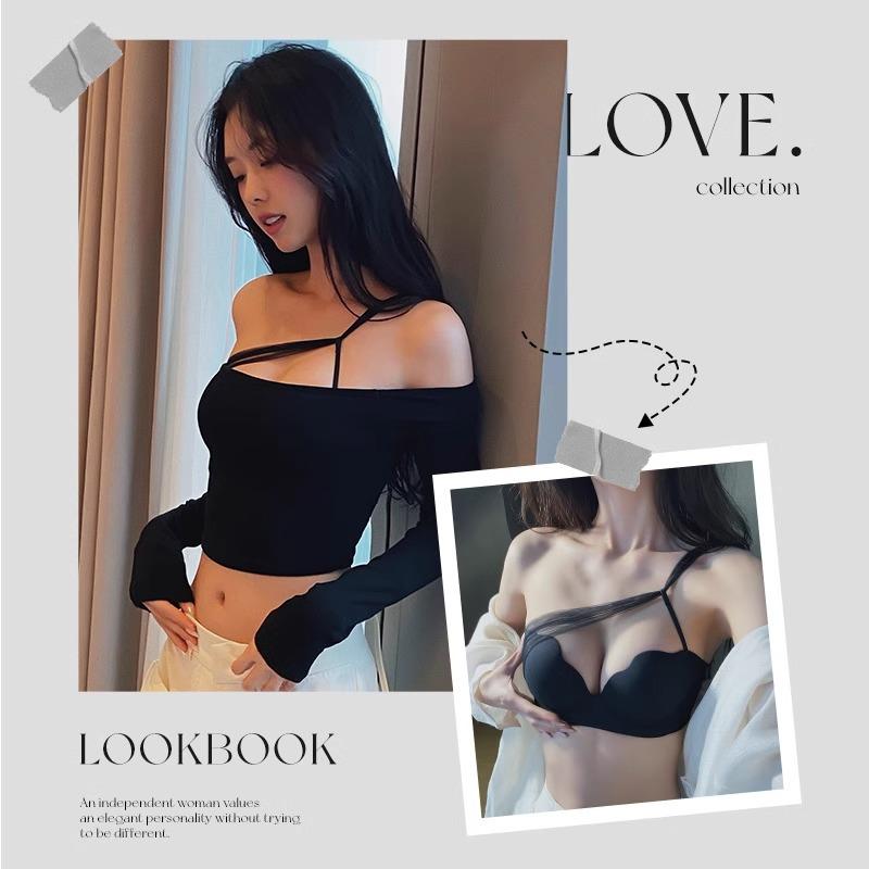 ブラジャー レディース 小胸 盛りブラ ホルターネック セクシー ランジェリー シームレス 響きにくい ソフトワイヤー セット