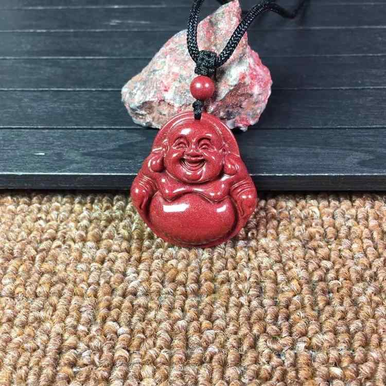 Red Coral - ネックレス レディース 紫金砂 弥勒菩薩 ペンダント お守り 開運 ギフト2