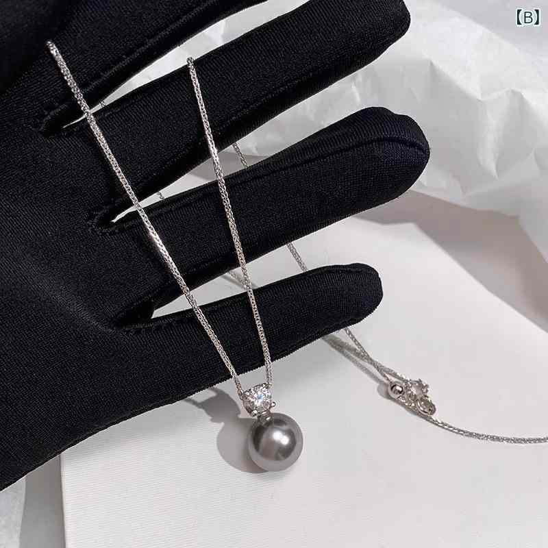 ネックレス レディース シルバー925 パール ペンダント チョーカー チェーン 高見え ラッキーアイテム 上品 かわいい 秋冬 コーデ