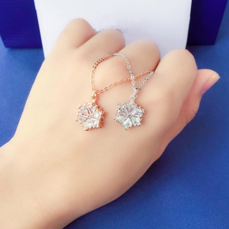 ネックレス レディース スワロフスキー エレメンツ クリスタル チョーカー ローズゴールド アクセサリー