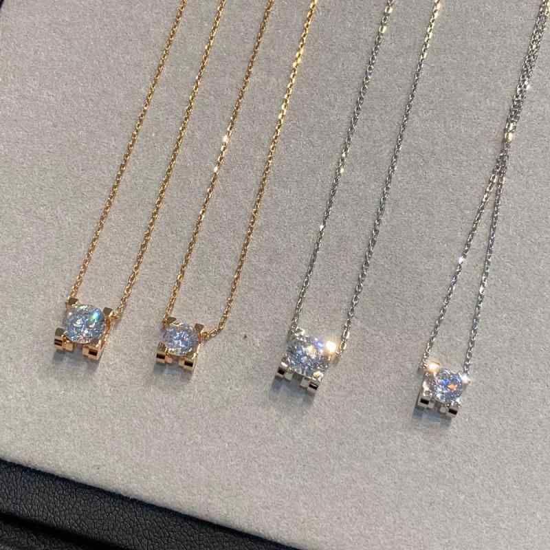 Pearl White - ネックレス レディース ファッション 高見え 18Kローズゴールド 鎖骨チェーン 四爪 ジルコニア バッファローホーン ペンダント CNC彫刻 エレガント 普段使い