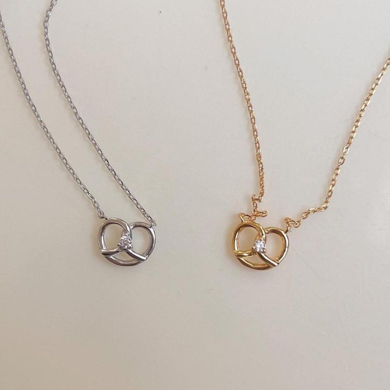 Pearl - ネックレス レディース かわいい シルバー925 韓国 アクセサリー 小さめ 華奢 クロス ハート おしゃれ シンプル 普段使い デート