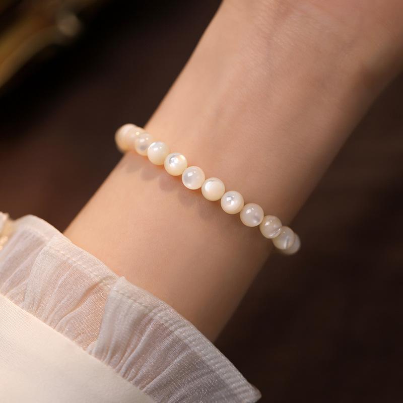 Beads - ブレスレット レディース 天然白蝶貝 腕輪 হালকা 럭셔리 高級感 気質 手作り