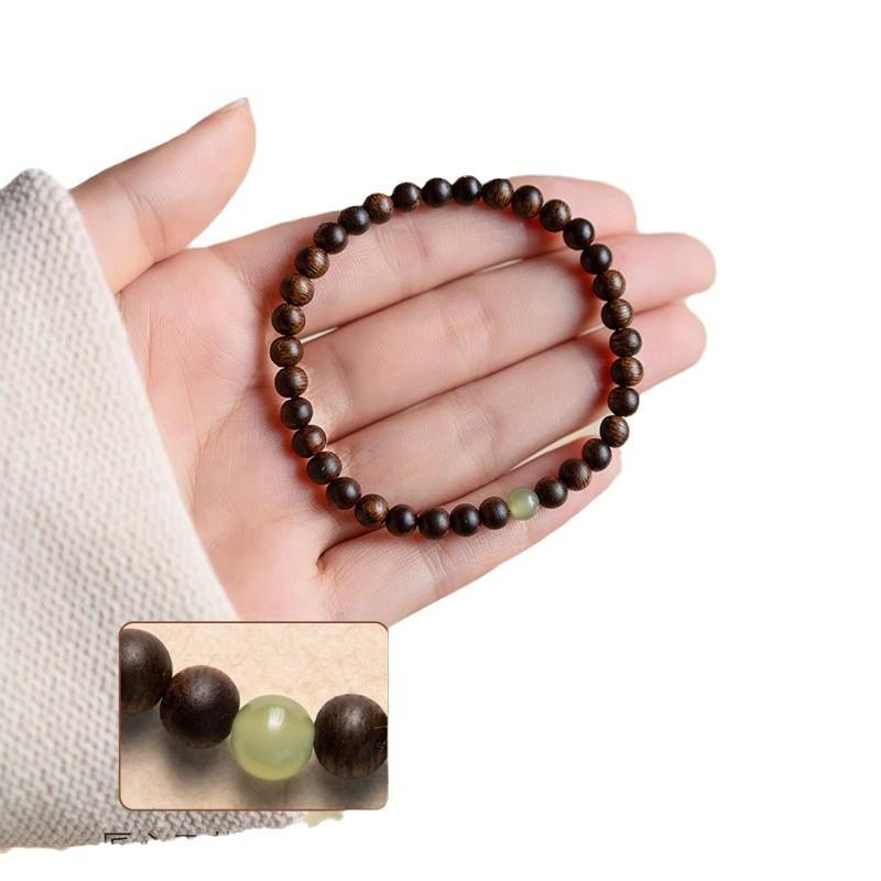ブレスレット メンズ レディース 4mm 沉香 和田玉 木珠 天然木 お守り アクセサリー 新年 ギフト